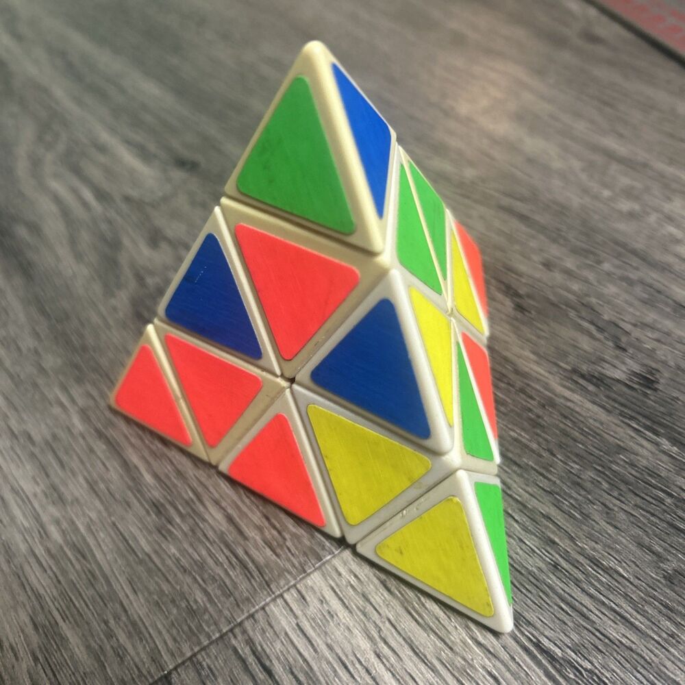 Vintage 1980's  Pyraminx Pyramid Triangle Puzzle Toy Not Rubik's Cube by Tomy